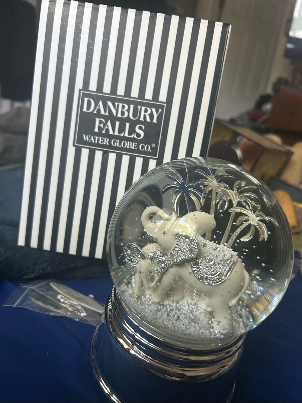 White Elephant Snow Globe - Holiday Home Decor
